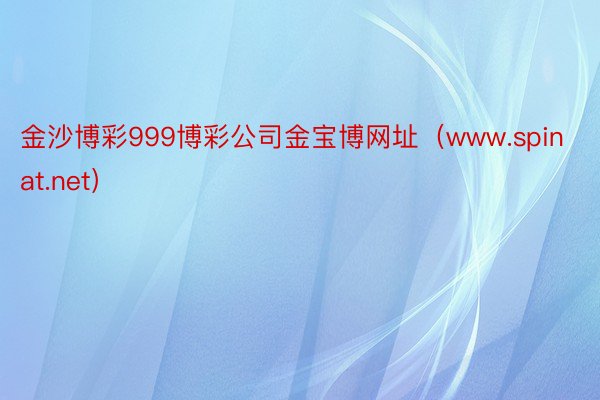 金沙博彩999博彩公司金宝博网址（www.spinat.net）